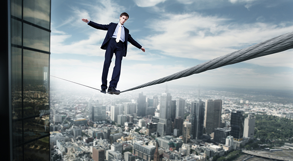 business tightrope